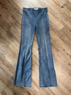 We The Free Flare Jeans Size 27 Free People High Rise Pull On Stretch